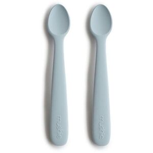 Mushie Silicone Feeding Spoons kiskanál Powder Blue 2 db kép