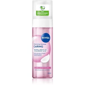 NIVEA Caring arctisztító hab száraz és érzékeny bőrre 150 ml kép