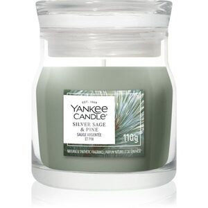 Yankee Candle Silver Sage & Pine illatgyertya Signature 110 g kép