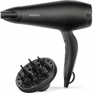 Babyliss D215DE, Power Smooth, 2200W, Kerámia, Fekete, Hajszárító kép