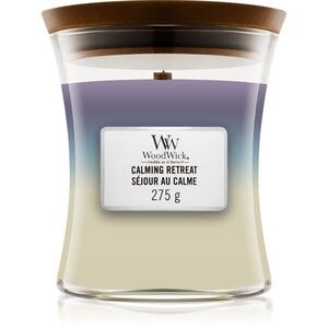 Woodwick Trilogy Calming Retreat illatgyertya fa kanóccal 275 g kép