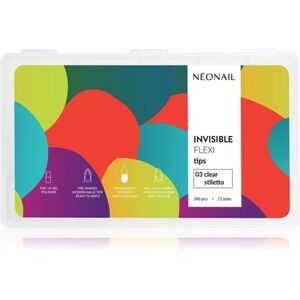 NEONAIL Flexi Tips Invisible műköröm típus 03 Clear Stiletto 300 db kép