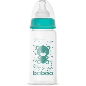 Baboo Anti-colic Glass Feeding Bottle Narrow Neck cumisüveg üvegből 0m+ 1 db kép