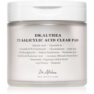 Dr. Althea 2% Salicylic Acid Clear Pad bőrhámlasztó tisztító párnácskák szalicilsavval 65 db kép