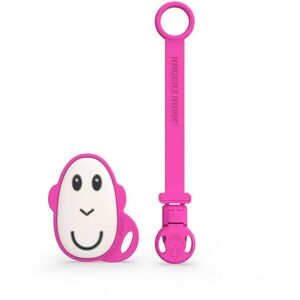 Matchstick Monkey Flat Face Teether & Soother Clip ajándékszett gyermekeknek Pink kép