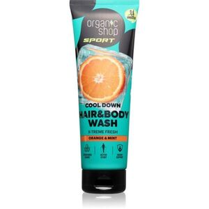 Organic Shop Sport Orange & Mint tusfürdő gél testre és hajra frissítő hatással 200 ml kép