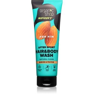 Organic Shop Sport Almond & Protein tusfürdő gél testre és hajra uraknak 200 ml kép