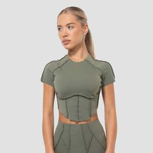 GymBeam Women‘s Cosmo Cropped T-shirt Olive kép