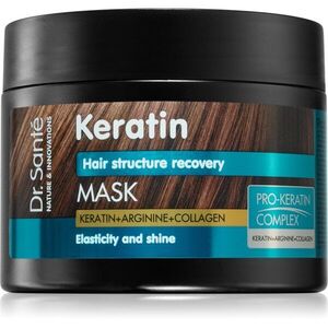 Dr. Santé Keratin mélyenreható helyreállító és tápláló maszk töredezett fénytelen hajra 300 ml kép