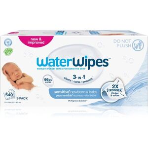 WaterWipes Baby Wipes 9 Pack finom nedves törlőkendők gyermekeknek 9x60 db kép