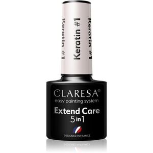 Claresa Extend Care 5 in 1 Keratin bázis lakk zselés műkörömhöz tápláló hatással árnyalat #1 5 g kép