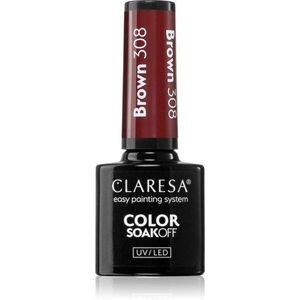 Claresa SoakOff UV/LED Color Brown géles körömlakk árnyalat 308 5 g kép