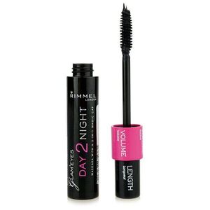 Rimmel Glam´ Eyes Day 2 Night hosszabbító és dúsító szempillaspirál 2 az 1-ben árnyalat 001 Black 9.5 ml kép