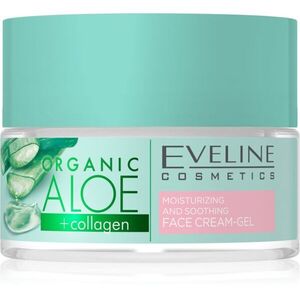 Eveline Cosmetics Organic Aloe+Collagen aktív intenzíven hidratáló géles krém nyugtató hatással 50 ml kép