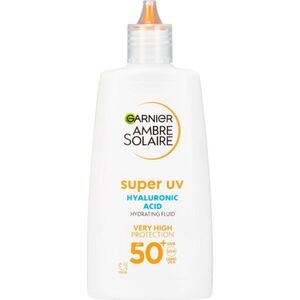 Garnier Ambre Solaire Super UV Hyaluronic Acid gyengéd védő folyadék hidratáló hatással SPF 50+ 40 ml kép