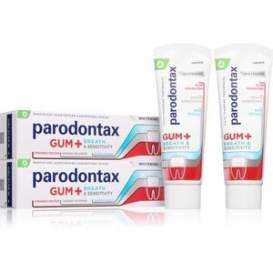 Parodontax Gum And Sens Whitening fehérítő fogkrém a fogakra 2x75 ml kép