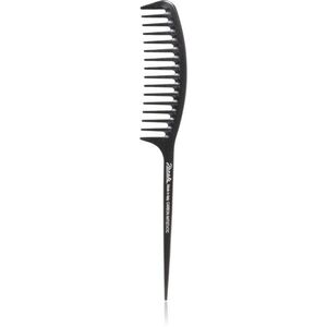 Janeke Carbon Fibre Fashion Comb with a long tail and wavy frame fésű 21, 5 x 3 cm 1 db kép