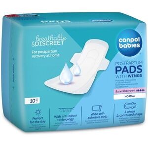 Canpol babies Postpartum Pads With Wings szülés utáni betétek nappal 10 db kép