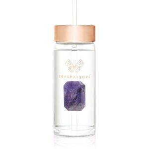 Crystallove Amethyst Straw Water Bottle Kulacs szívószállal 1 db kép
