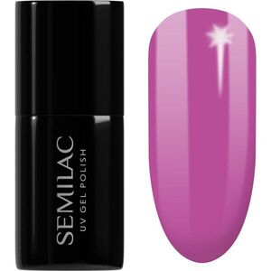 Semilac UV Hybrid Pastel Neons gél körömlakk UV / LED-es lámpákhoz árnyalat 601 Neon Pink Punch 7 ml kép