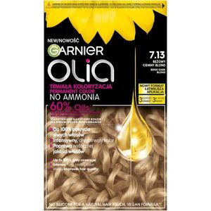 Garnier Olia Big Kit tartós hajfesték árnyalat 7.13 Beige Dark Blond 1 db kép