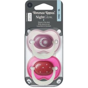 Tommee Tippee NightGlow Soother 18-36m cumi Girl 2 db kép