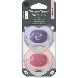 Tommee Tippee NightGlow Soother 6-18m cumi Girl 2 db kép