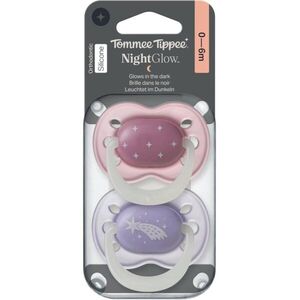 Tommee Tippee NightGlow Soother 0-6m cumi Girl 2 db kép