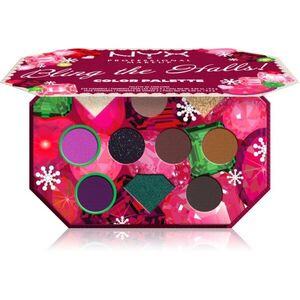 NYX Professional Makeup Xmas Bling The Halls 10 színt tartalmazó szemhéjfesték paletta 10x0.6 g kép