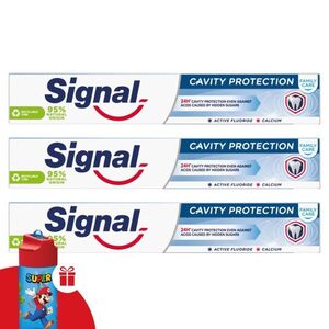 Signal Family Care Cavity Protection Fogkrém 3x75ml + Ajándék Kulacs kép