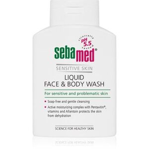 Sebamed Face & Body Wash Sensitive Skin Gyengéd tisztító emulzió arcra és testre az érzékeny bőrre 200 ml kép