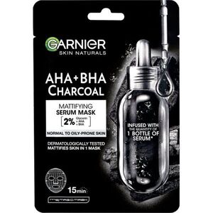 Garnier Textil Masks AHA+BHA Charcoal hidratáló gézmaszk aktív szénnel 28 g kép