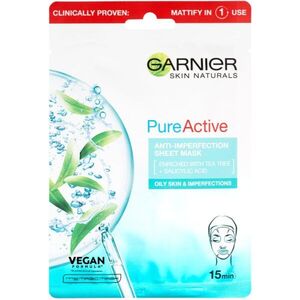 Garnier Pure Active szövet arcmaszk tisztító hatással 28 g kép
