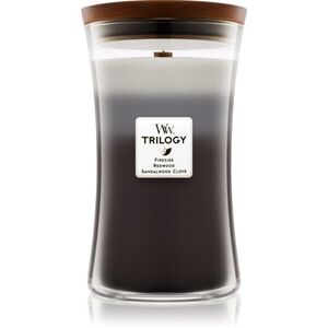 Woodwick Trilogy Warm Woods illatgyertya fa kanóccal 609.5 g kép