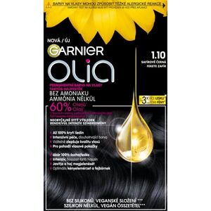 Garnier Olia Big Kit tartós hajfesték árnyalat 1.10 Black Sapphire kép