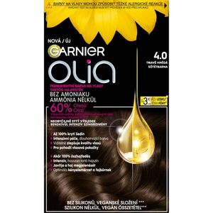 Garnier Olia Big Kit tartós hajfesték árnyalat 4.0 Dark Brown 1 db kép