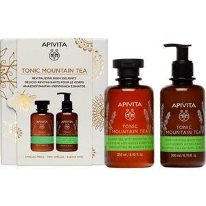 Apivita Tonic Mountain Tea Shower Gel & Body Milk Set ajándékszett élénk és hidratált bőr kép
