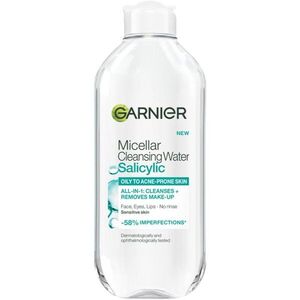 Garnier Salicylic Micellar Cleansing Water micellás víz normál és száraz, érzékeny bőrre szalicilsavval 400 ml kép