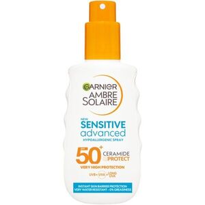 Garnier Ambre Solaire Sensitive Advanced védő napozótej spray formában SPF 50+ az érzékeny bőrre 150 ml kép