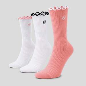 GymBeam Ruffle Socks 3Pack Pink- GymBeam kép