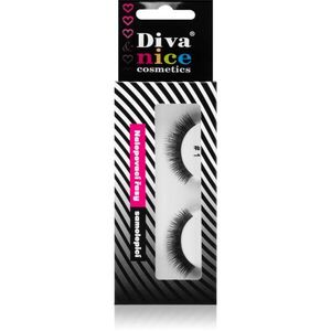 Diva & Nice Cosmetics Accessories Lashes ragasztható műszempilla természetes hajból No. 1 1 db kép