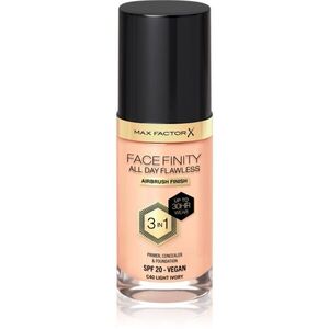 Max Factor Facefinity All Day Flawless tartós alapozó SPF 20 árnyalat 40 Light Ivory 30 ml kép