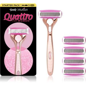Wilkinson Sword Intuition Quattro for Women borotva + tartalék fejek 5 db kép