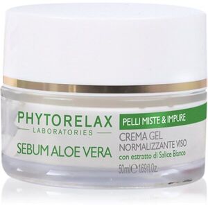 Phytorelax Laboratories Bio Sebum Aloe Vera hidratáló géles krém a zsíros bőr redukálására 50 ml kép
