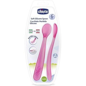 Chicco Soft Silicone kiskanál 6m+ Pink 2 db kép