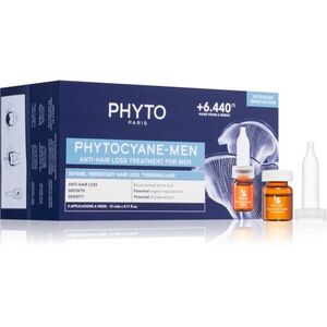 Phyto Phytocyane Anti-Hair Loss Treatment For Men hajnövekedés és hajhullás elleni ápolás 12x3.5 ml kép
