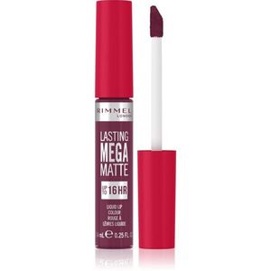 Rimmel Lasting Mega Matte matt folyékony állagú ajakrúzs 16 h árnyalat Rock Me Purple 7, 4 ml kép