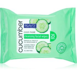 Beauty Formulas Cucumber tisztító törlőkendő uborka kivonattal 25 db kép