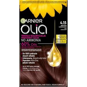 Garnier Olia Big Kit tartós hajfesték árnyalat 4.15 Mroźna Czekolada 1 db kép