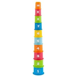 Chicco 2 in 1 Stacking Cups egymásba rakható poharak 9m+ 10 db kép